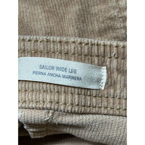 Universal Thread Tan Corderoy Sailor Wide Leg Size 8 - Picture 6 of 8